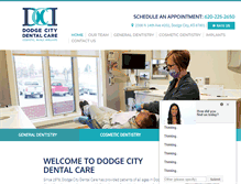 Tablet Screenshot of dodgecitydentalcare.com